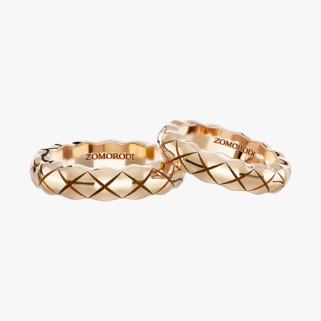 Mania (Slim) 18K Gold Matching Wedding Rings